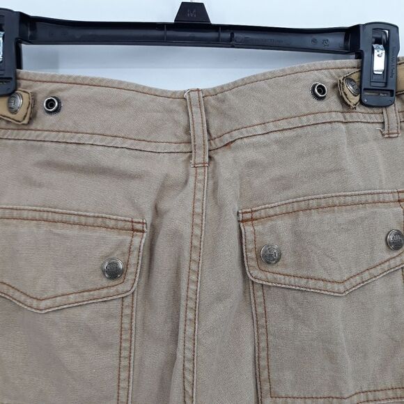Harley-Davidson Cotton Utilitarian Crago High-rise Capri Moto Pants Tan Size 8 - Picture 12 of 16